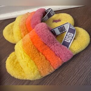 UGG Multicolor Fluffy Slippers